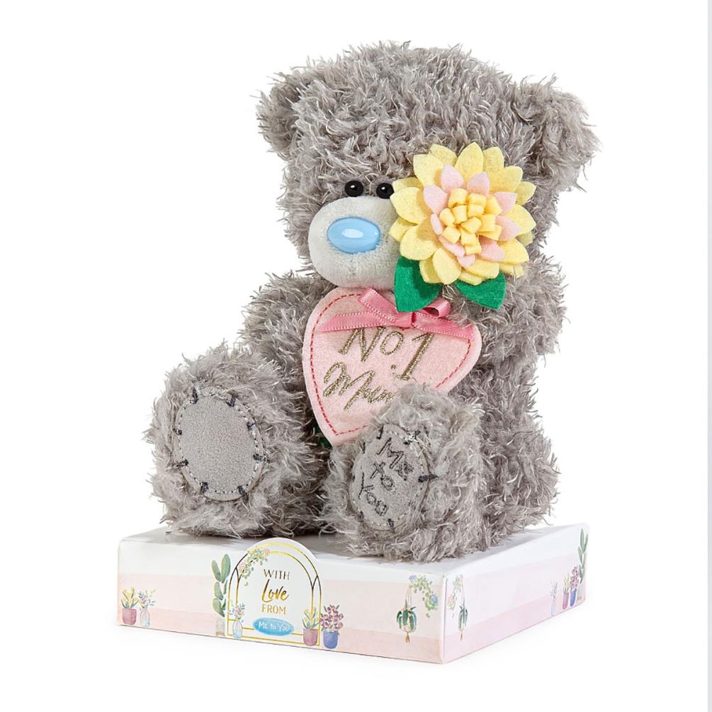 7"  No.1 Mum Heart & Flowers Me to You Bear Extra Image 1